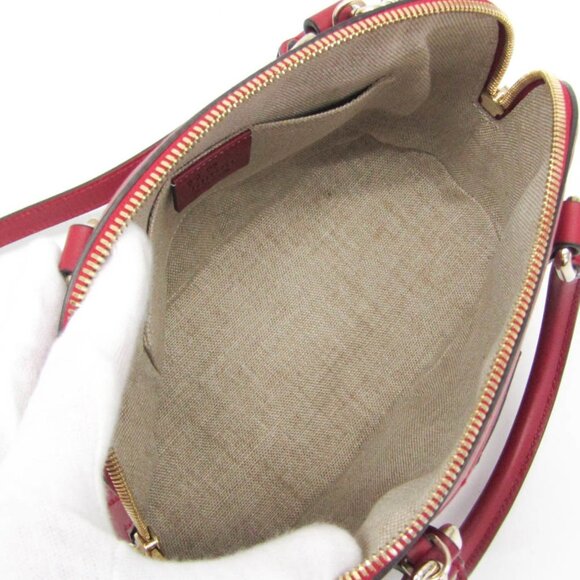 GUCCI Authentic Red Leather Shoulder Bag - Picture 4 of 13